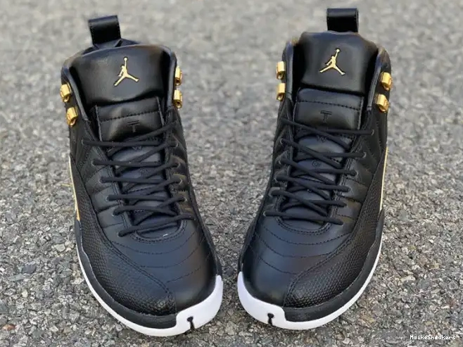 MaikeSneakers AO6068-007 12 Gold-White Black 'Reptile' Air Metallic Retro Jordan 0331